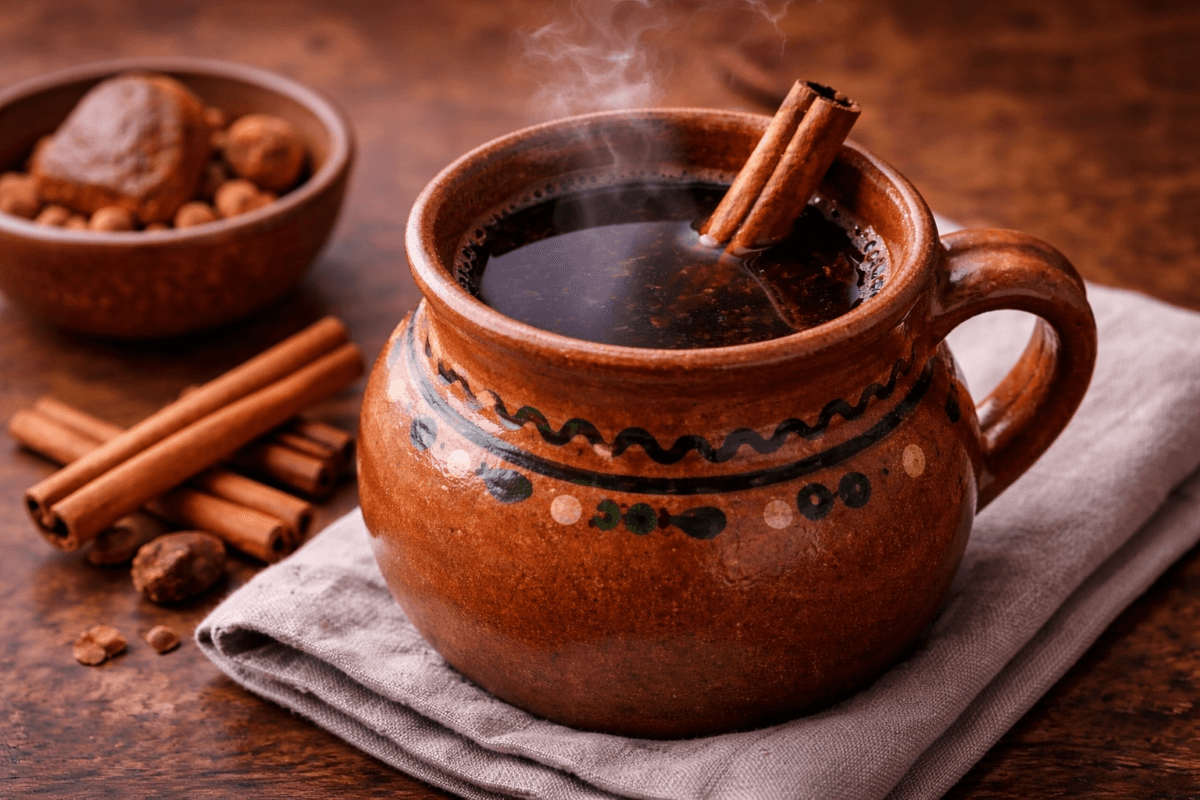 Café de Olla Mexican spiced coffee with cinnamon and piloncillo
