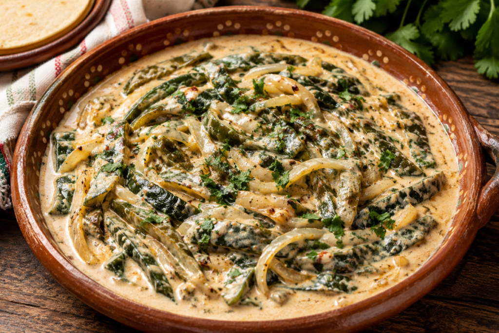Traditional Chiles Rellenos made with roasted poblano peppers and melted cheese